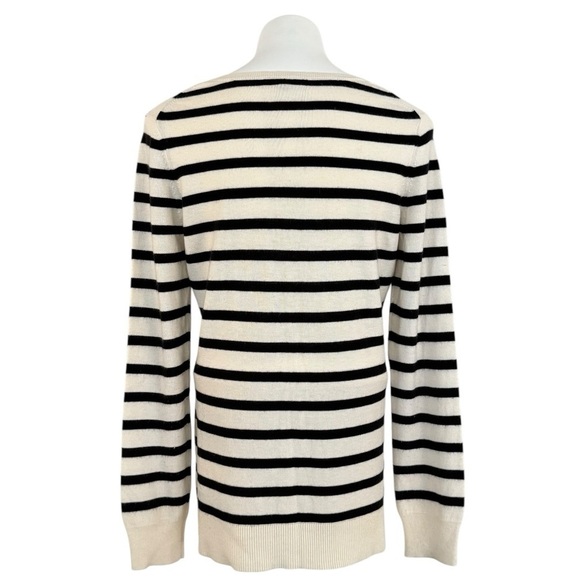 GAP Wool Blend Striped Red Bow Sweater Size L - Picture 5 of 7